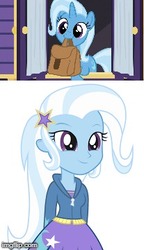 Size: 207x360 | Tagged: safe, edit, screencap, trixie, unicorn, equestria girls, g4, to where and back again, cute, diatrixes, to saddlebags and back again, trixie's wagon