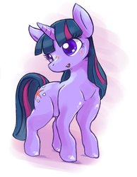 Size: 700x900 | Tagged: safe, artist:nohhh_thank_you, twilight sparkle, pony, unicorn, g4, female, mare, simple background, solo, unicorn twilight, white background