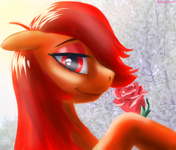 Size: 1980x1680 | Tagged: safe, artist:kelkessel, oc, oc only, earth pony, pony, eyeshadow, female, lidded eyes, looking at you, makeup, mare, smiling, solo