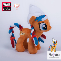 Size: 1400x1400 | Tagged: safe, artist:meplushyou, oc, oc only, oc:ember, oc:ember (hwcon), earth pony, pony, hearth's warming con, dutch cap, female, hat, irl, mare, mascot, photo, plushie, solo