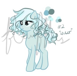 Size: 397x394 | Tagged: safe, artist:flufflesauce, artist:mayrinmewmew, oc, oc only, earth pony, pony, adoptable, blue, female, for sale, short hair, solo