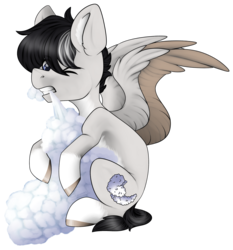 Size: 3179x3418 | Tagged: safe, artist:myshakov, oc, oc only, oc:cloudy shapes, pegasus, pony, cloud, high res, male, nom, simple background, solo, stallion, transparent background