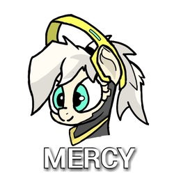 Size: 768x768 | Tagged: safe, artist:fork, pony, medic, mercy, overwatch, solo