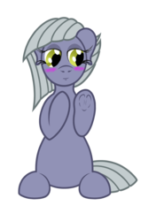 Size: 3600x5100 | Tagged: safe, artist:fascismnotincluded, limestone pie, earth pony, pony, g4, absurd resolution, blushing, female, personality swap, simple background, sitting, solo, transparent background, underhoof, vector