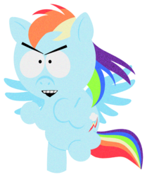Size: 900x1078 | Tagged: safe, rainbow dash, pony, g4, cursed image, female, male, simple background, solo, south park, transparent background, why