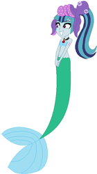 Size: 425x759 | Tagged: safe, artist:selenaede, artist:user15432, sonata dusk, mermaid, octopus, equestria girls, g4, my little pony equestria girls: rainbow rocks, bare shoulders, barely eqg related, base used, cala maria, clothes, crossover, cuphead, fins, hasbro, hasbro studios, jewelry, mermaid tail, mermaidized, necklace, pendant, seashell bra, solo, species swap, strapless, studio mdhr, tail