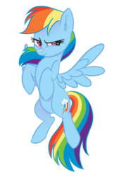 Size: 1024x1518 | Tagged: safe, artist:skumpup, rainbow dash, pony, g4, female, flying, simple background, smiling, smirk, solo, transparent background