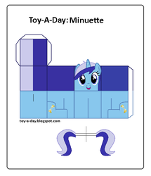 Size: 600x699 | Tagged: safe, artist:grapefruitface1, minuette, pony, g4, craft, female, papercraft, printable, solo, toy a day