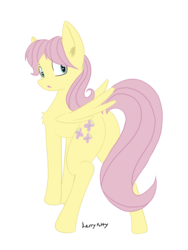 Size: 3024x4032 | Tagged: safe, artist:steelsoul, fluttershy, pegasus, pony, g4, butt, butterscotch, dock, looking at you, looking back, looking back at you, male, plot, raised tail, rule 63, signature, simple background, stallion, standing, tail, transparent background