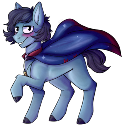 Size: 1000x1000 | Tagged: safe, artist:cinnamonsparx, oc, oc only, earth pony, pony, cape, clothes, male, simple background, solo, stallion, transparent background