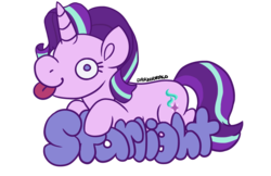 Size: 800x518 | Tagged: safe, artist:darkodraco, starlight glimmer, pony, unicorn, g4, :p, female, looking at you, mare, silly, simple background, solo, tongue out, transparent background