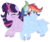 Size: 1456x1236 | Tagged: dead source, safe, artist:rainbows-skies, rainbow dash, twilight sparkle, alicorn, pegasus, pony, g4, base used, female, lesbian, prone, ship:twidash, shipping, simple background, tongue out, transparent background, twilight sparkle (alicorn)