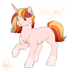 Size: 642x647 | Tagged: safe, artist:mah521, oc, oc only, oc:sunlight, pony, unicorn, female, mare, simple background, solo, white background