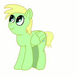 Size: 1200x1200 | Tagged: safe, artist:lewdman03, oc, oc only, oc:green tea, pegasus, pony, blonde hair, cuttie mark, solo