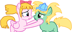 Size: 732x326 | Tagged: safe, artist:3d4d, pony, arnold shortman, base used, helga pataki, hey arnold, ponified
