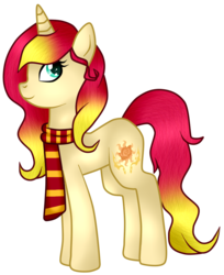 Size: 809x993 | Tagged: safe, artist:bluemoonbluepony, oc, oc only, oc:miss shimmer, pony, unicorn, clothes, female, mare, scarf, simple background, solo, transparent background