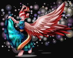 Size: 3000x2385 | Tagged: safe, artist:shamy-crist, oc, oc only, oc:princess peruvia, alicorn, anthro, clothes, dress, eyes closed, high res, nation ponies, peru, ponified, solo