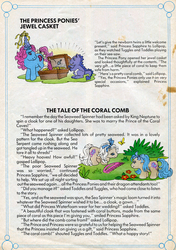 Size: 720x1021 | Tagged: safe, lollipop (g1), princess royal blue, smokey, spiny, sticky (g1), sweet tooth (g1), toddles, comic:my little pony (g1), g1, official, comb, comic, jewelry, king neptune, present, story