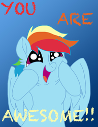 Size: 2550x3300 | Tagged: safe, artist:zee-stitch, rainbow dash, pony, g4, awesome, cute, dashabetes, female, happy, high res, positive ponies, so awesome, solo