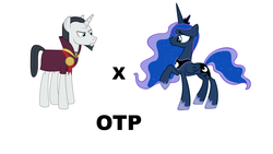 Size: 1280x720 | Tagged: safe, chancellor neighsay, princess luna, alicorn, pony, unicorn, g4, exploitable meme, lunasay, meme, otp, shipping