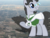 Size: 2048x1536 | Tagged: safe, artist:jerryakira79, jet set, pony, unicorn, g4, giant pony, glasses, highrise ponies, irl, macro, male, photo, ponies in real life, raised hoof, stallion