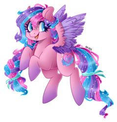 Size: 1024x1072 | Tagged: safe, artist:sk-ree, oc, oc only, oc:candy cloud, pegasus, pony, female, mare, simple background, solo, transparent background, two toned wings