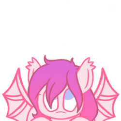 Size: 1080x1080 | Tagged: safe, artist:showtimeandcoal, oc, oc only, oc:luscious desire, bat pony, pony, bat pony oc, commission, cute, female, filly, icon, mare, pink, simple background, solo, transparent background, ych result