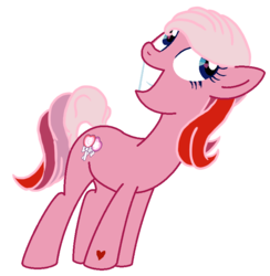 Size: 735x753 | Tagged: safe, artist:kitty rainbow icing, artist:sparklerofequestria, all my heart, pony, g3, base used, female, holiday, simple background, solo, transparent background, valentine's day