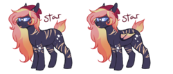 Size: 1078x462 | Tagged: safe, artist:kimyowolf, oc, oc only, oc:star, bat pony, pony, female, filly, simple background, solo, transparent background