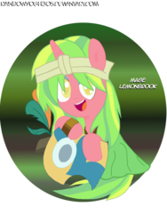 Size: 2448x3264 | Tagged: safe, artist:rainbowyoshi305, lemon zest, meadowbrook, pony, unicorn, g4, cute, green, green hair, green mane, green tail, healer's mask, high res, mask, simple background, tail, transparent background, zestabetes