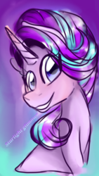Size: 720x1280 | Tagged: safe, artist:kaitlin14, starlight glimmer, pony, unicorn, g4, female, smiling, solo