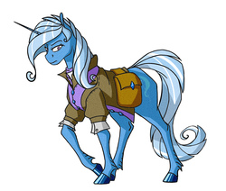 Size: 2532x2152 | Tagged: safe, artist:akweer, trixie, pony, unicorn, g4, bag, female, high res, mare, saddle bag, solo