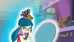 Size: 1024x576 | Tagged: safe, screencap, juniper montage, equestria girls, equestria girls specials, g4, my little pony equestria girls: mirror magic, aura, magic, mirror