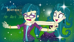 Size: 1280x720 | Tagged: safe, artist:galaxydiadmondstar, juniper montage, equestria girls, g4, base used, juniper monstar, self paradox