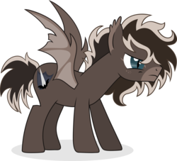 Size: 1600x1455 | Tagged: safe, artist:cirillaq, oc, oc only, oc:basalt, bat pony, pony, male, simple background, solo, stallion, transparent background