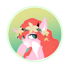 Size: 2555x2367 | Tagged: safe, artist:xsatanielx, oc, oc only, pony, rcf community, bust, female, flower, flower in hair, high res, solo