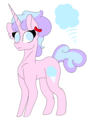 Size: 1024x1397 | Tagged: safe, artist:tomboygirl45, oc, oc only, oc:cotton candy, pony, unicorn, female, filly, magical lesbian spawn, offspring, parent:pinkie pie, parent:twilight sparkle, parents:twinkie, reference sheet, simple background, solo, transparent background