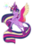 Size: 2600x3600 | Tagged: safe, artist:jackiebloom, twilight sparkle, alicorn, pony, g4, colored horn, colored wings, female, high res, horn, mare, multicolored wings, rainbow power, realistic horse legs, simple background, solo, transparent background, twilight sparkle (alicorn), unshorn fetlocks, wingding eyes