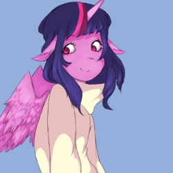 Size: 2000x2000 | Tagged: artist needed, safe, twilight sparkle, alicorn, anthro, g4, clothes, female, high res, solo, sweater, twilight sparkle (alicorn)