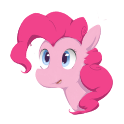 Size: 276x276 | Tagged: safe, artist:lowelf, pinkie pie, pony, g4, bust, female, mare, simple background, solo, white background