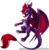 Size: 813x836 | Tagged: safe, artist:scarlet-spectrum, oc, oc only, oc:scarlet spectrum, dragon, claws, digital art, female, lineless, red hair, red mane, red tail, signature, simple background, solo, transparent background