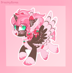 Size: 2827x2863 | Tagged: safe, artist:dreamyeevee, oc, oc only, oc:strawberry drizzle, pony, high res, solo