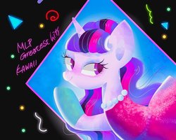 Size: 1809x1447 | Tagged: safe, artist:_ichi_ni_san_, twilight sparkle, alicorn, pony, g4, clothes, dress, female, jewelry, looking at you, mare, necklace, pearl necklace, pop princess twilight, solo, twilight sparkle (alicorn)