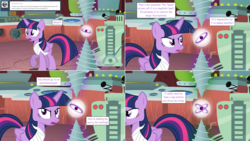 Size: 2564x1444 | Tagged: safe, artist:hakunohamikage, twilight sparkle, alicorn, pony, ask-princesssparkle, g4, ask, bandage, female, solo, tumblr, twilight sparkle (alicorn), twilight's lab