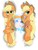 Size: 1536x2048 | Tagged: safe, artist:oofycolorful, applejack, earth pony, pony, g4, applejack's hat, body pillow, butt, cowboy hat, female, hat, looking at you, mare, obtrusive watermark, plot, watermark