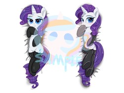 Size: 2048x1536 | Tagged: safe, artist:oofycolorful, rarity, pony, unicorn, g4, body pillow, body pillow design, butt, clothes, female, heart eyes, looking at you, mare, obtrusive watermark, plot, socks, solo, watermark, wingding eyes