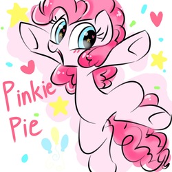 Size: 1000x1000 | Tagged: safe, artist:oofycolorful, pinkie pie, earth pony, pony, g4, female, heart eyes, looking at you, mare, solo, starry eyes, wingding eyes