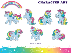 Size: 1000x750 | Tagged: safe, artist:kendrah smith, moonstone, pony, unicorn, g1, official, bow, female, mare, my little pony logo, poses, reference sheet, tail bow