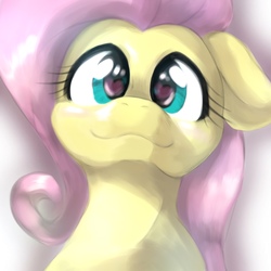 Size: 1536x1536 | Tagged: safe, artist:kurogewapony, fluttershy, pegasus, pony, g4, bust, female, looking at you, mare, portrait, smiling, solo