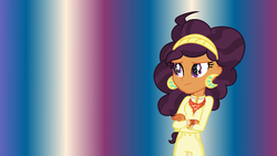 Size: 1280x720 | Tagged: safe, artist:galaxydiadmondstar, saffron masala, equestria girls, g4, base used, equestria girls-ified, female, gradient background, solo